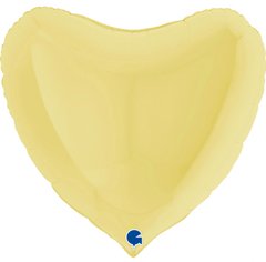 Фольгированный шар Grabo 36” Сердце макарун Желтое