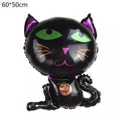 Фольгированный шар Большая фигура Хэллоуин чёрная кошка (Китай)