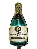 Мини фигура бутылка шампанского зеленая