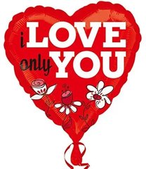 Фольгована кулька Anagram 18” серце love you