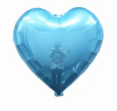 Фольгована кулька 5” Серце Блакитне (Китай)