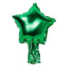 Фольгированный шар 5” Звезда Зелёная (Китай)