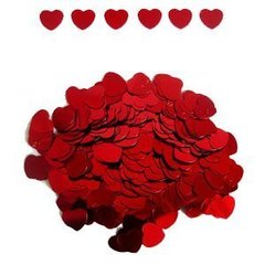 Конфетти Сердечки 23 мм Красные (500 г)