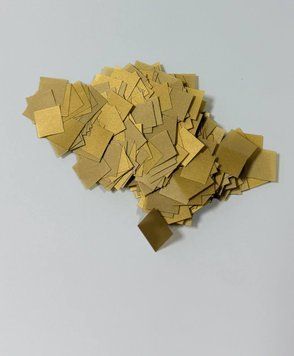 Конфетти Квадратик 8 мм Золото матовое (500 г)