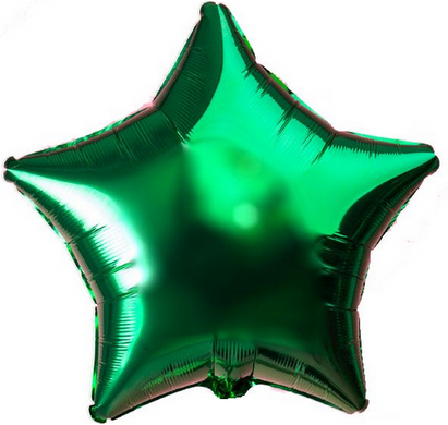 Фольгированный шар 5” Звезда Зелёная (Китай)