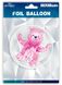 Повітряна кулька Сфера Bubbles (баблс) 24” Прозора з рожевим ведмедиком усередині Baby girl (60 см) (Польща) - 2