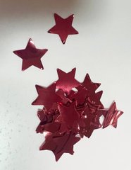 Конфетти Звёздочки 20 мм Красный Металлик (50 г)