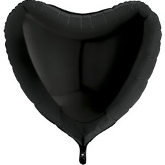 Фольгированный шар Grabo 36″ Сердце Черное