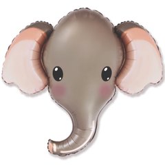 Фольгированный шар Flexmetal Мини фигура Слон серый голова