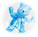 Воздушный шар Сфера Bubbles (баблс) 24” Прозрачный с голубым мишкой Baby boy (60 cм) (Польша) - 1