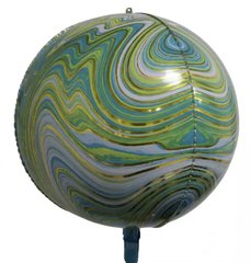 Фольгированный шар 22” Сфера Агат зелёный 55 см (Китай)