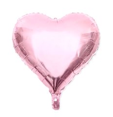 Фольгированный шар 18” Сердце нежно розовое (Китай)