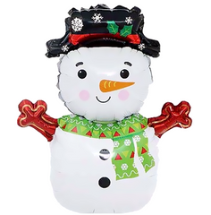 Фольгированный шар Нг Мини фигура снеговик в шляпе (Китай)