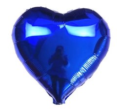 Фольгована кулька 5” Серце Темно-Синє (Китай)