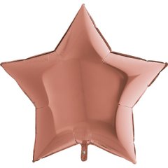 Фольгированный шар Grabo 36″ Звезда Розовое Золото