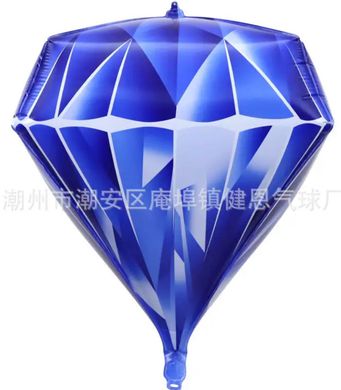 Фольгированный шар Большая фигура Бриллиант синий 60см (Китай)