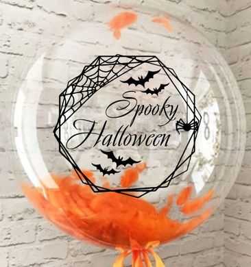 Наклейка Spooky Halloween в паутине Хеллоуин на 18"-20" (30*30 см) + монтажка