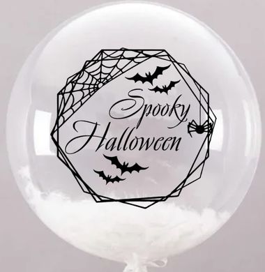 Наклейка Spooky Halloween в паутине Хеллоуин на 18"-20" (30*30 см) + монтажка