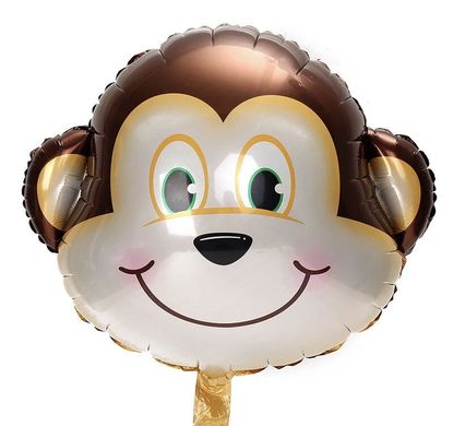 Фольгована кулька Міні фігура голова мавпочки (Китай)