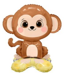 Фольгована Кулька Стояча фігура Мавпа на підставці 60х44 см (Китай)