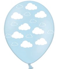 Шар 12" (30 см) Облака на голубом (b105)