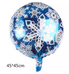 Фольгированный шар 18” круг снежинка Китай
