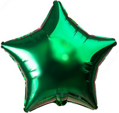 Фольгированный шар 10” Звезда Зеленая (Китай)
