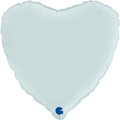 Фольгированный шар Grabo 18" Сердце Сатин Пастель Голубое