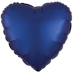 Фольгована кулька Anagram 18" Cерце cатин Navy Blue