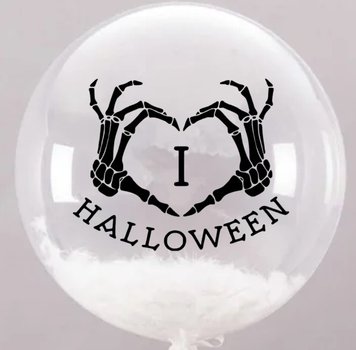 Наклейка I love Halloween Хеллоуин на 18"-20" (23*30 см) + монтажка