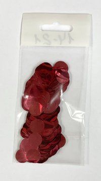 Конфетти Кружочек 12 мм Красный Металлик (500 г)