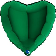 Фольгированный шар Grabo 18" Сердце Тёмно-Зелёный