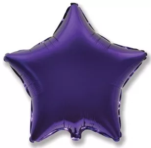 Фольгированный шар 10” Звезда Фиолетовая (Китай)