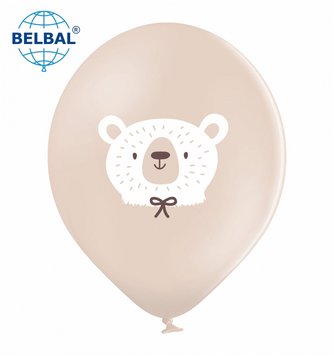 Латексна кулька Belbal 12" Ведметик з бантом (1 шт)