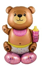 Фольгована Куля Стояча фігура ведмідь дівчинка 123 см (Китай)
