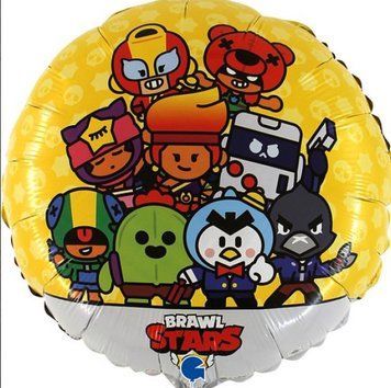 Фольгированный шар Grabo 18&rdquo; круг Brawl Stars
