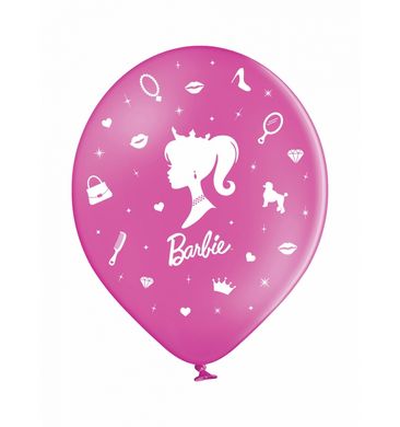 Латексна кулька Belbal 12" Лялька Барбі мікс (хром рожевий, білий, рожевий) (25 шт)