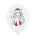 Латексный шар Belbal 12" Кукла Барби микс (хром розовый, белый, розовый) (25 шт) - 5