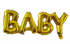 Фольгированный шар Надпись "BABY" 84*35см Золото (Китай)