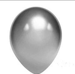 Латексна кулька Китай 5” Хром Срібло (100шт)