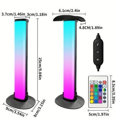 Світлодіодна панель 25 см RGB (usb; пульт) - 2шт