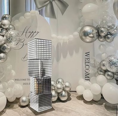 Набір коробок 25*25*25  стиль диско 4шт