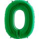 Фольгированный шар Grabo цифра «0» Зелёная 40" в уп - 1
