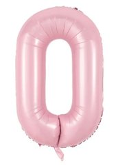 Фольгована кулька цифра «0» slim рожева 40" в уп (Китай)