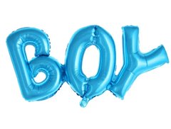 Фольгована кулька Напис "BOY" 70*27см блакитний (Китай)