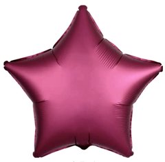 Фольгированный шар 18” Звезда сатин Бургундия (Китай)