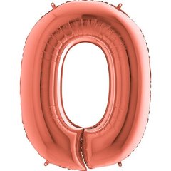 Фольгированный шар Grabo цифра «0» Розовое Золото 40" в уп