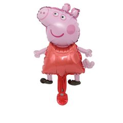 Фольгована кулька Міні фігура Свинка Пеппа рожева 45х25 см (Китай)