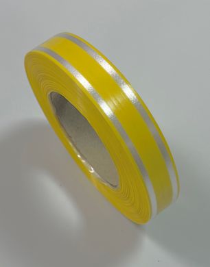 Лента Полипропилен (2см х 100м) Желтая с полосой