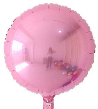 Фольгована кулька 18&rdquo; круг рожевий (Китай)